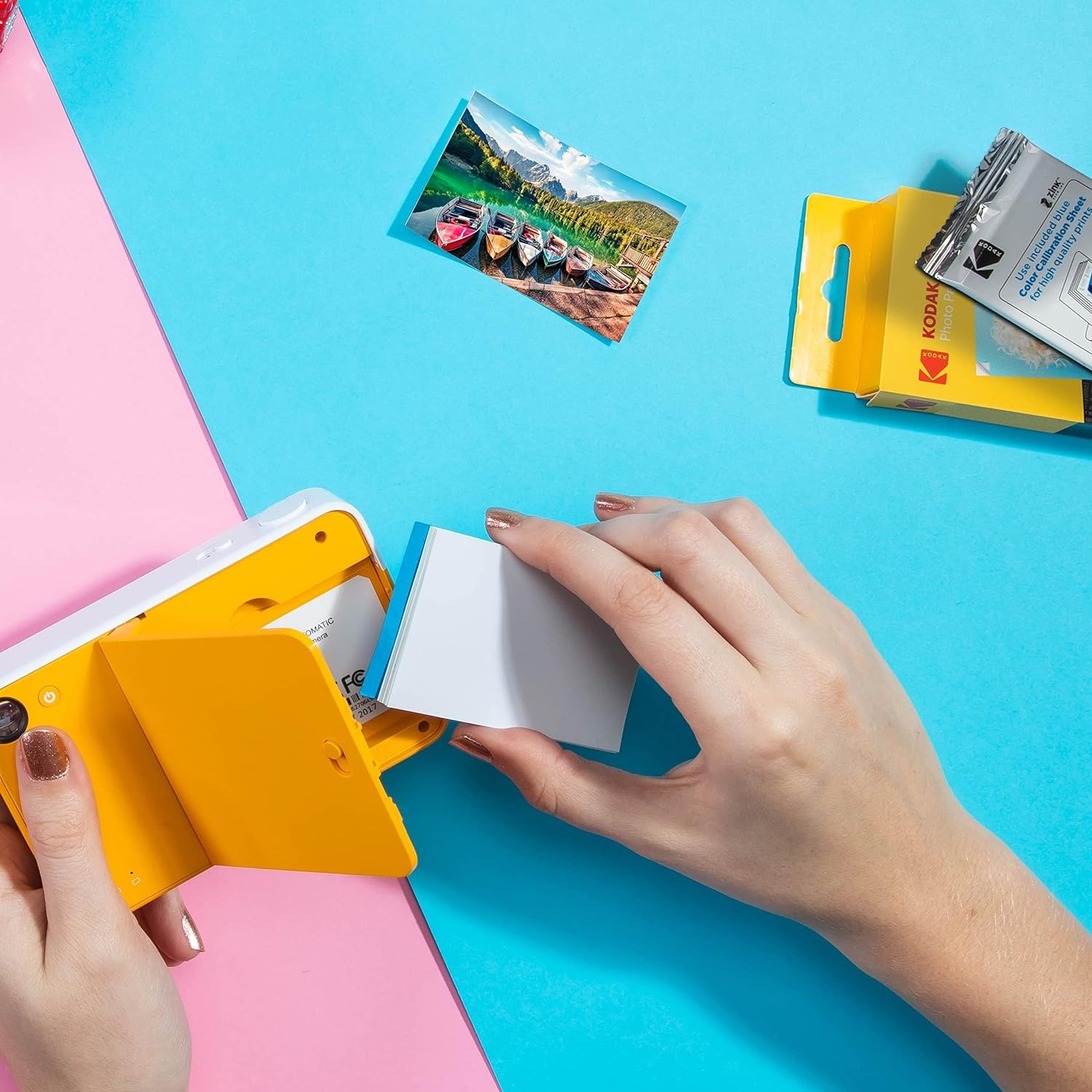 image:imageKODAK 2x3 Premium StickyBacked ZINK Photo Paper 100 Sheets Compatible With Kodak Step Step Slim Printomatic Printomatic Smile Step Touch100 Sheets