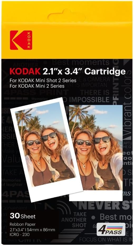image:imageKODAK 4PASS 2x3 Cartridge Refill 60 Sheets Mini 2 amp Mini Shot 2white