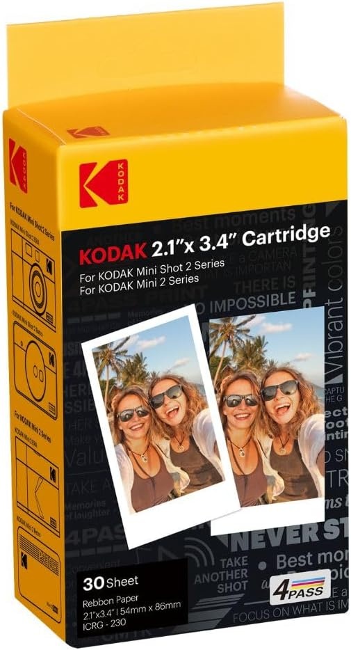 image:imageKODAK 4PASS 2x3 Cartridge Refill 60 Sheets Mini 2 amp Mini Shot 2white