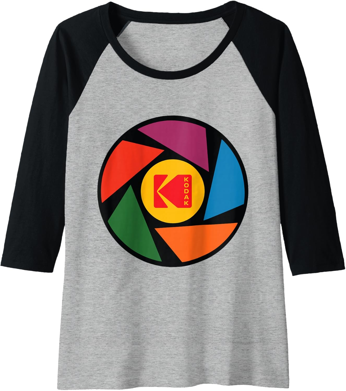 image:imageKODAK Aperture Design Raglan Baseball TeeBlackAthletic Heather