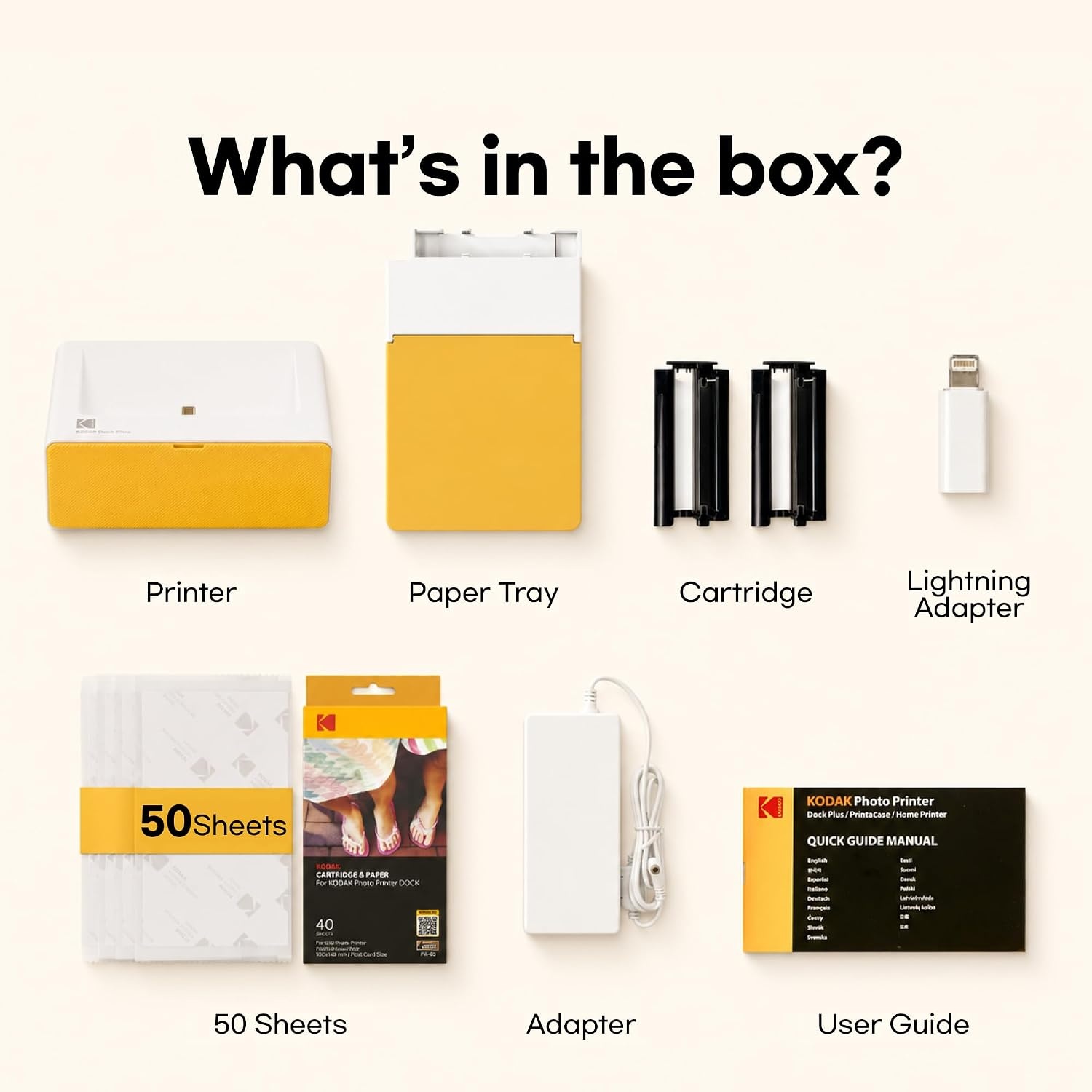 image:imageKODAK Dock Plus 4x6 Photo Printer Smartphone Docking 4PASS 50 Sheets50 Sheets