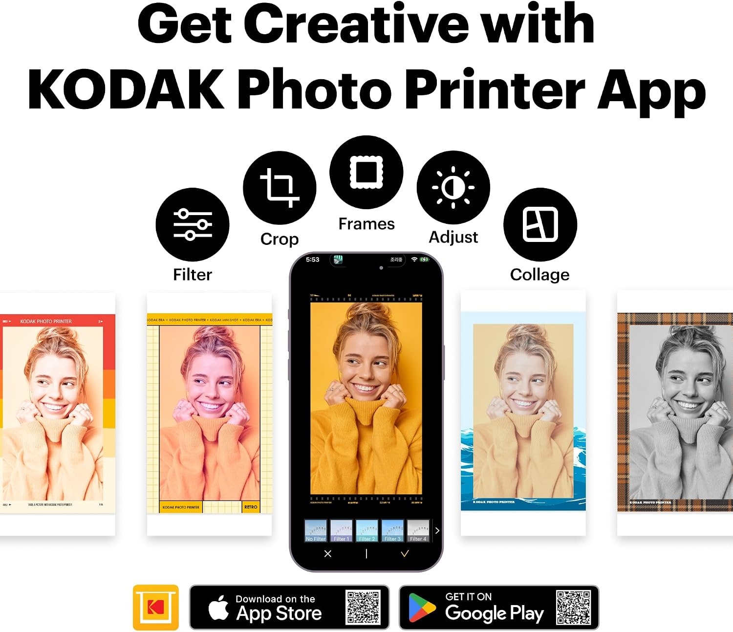 image:imageKODAK Dock Plus 4x6 Photo Printer Smartphone Docking 4PASS 50 Sheets50 Sheets Pack of 2