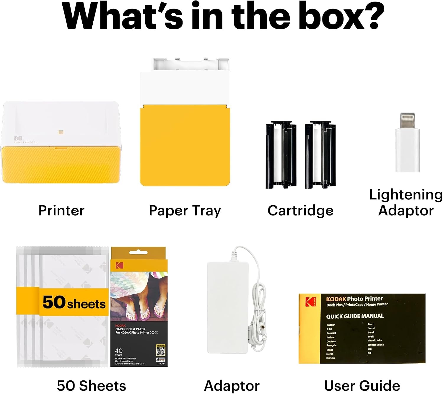 image:imageKODAK Dock Plus 4x6 Photo Printer Smartphone Docking 4PASS 50 Sheets50 Sheets Pack of 2