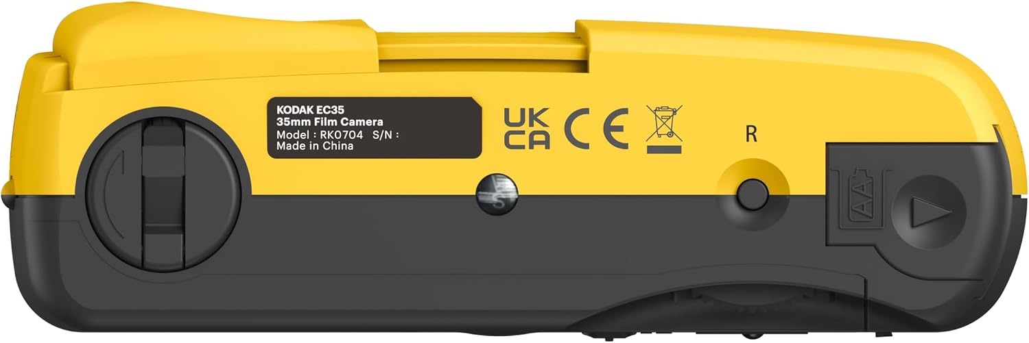 image:imageKODAK EC35 35mm Film Camera 35mm Reusable FocusFree Builtin Flash Slide Cover Beginner Friendly Film amp AA Battery are not Included Single Avocado GreenButter Yellow