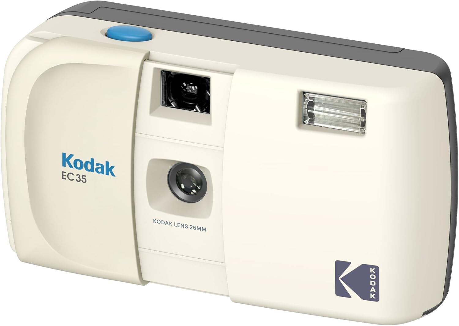 image:imageKODAK EC35 35mm Film Camera 35mm Reusable FocusFree Builtin Flash Slide Cover Beginner Friendly Film amp AA Battery are not Included Single Avocado GreenVanilla White