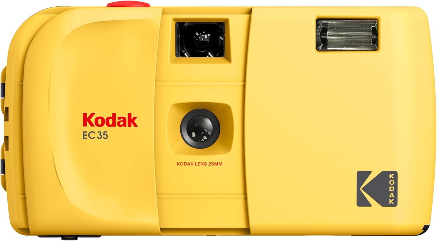image:imageKODAK EC35 35mm Film Camera 35mm Reusable FocusFree Builtin Flash Slide Cover Beginner Friendly Film amp AA Battery are not Included Single Avocado GreenButter Yellow