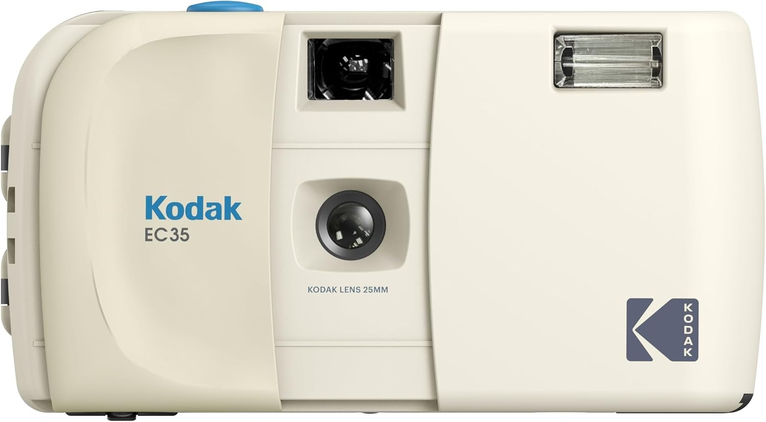 image:imageKODAK EC35 35mm Film Camera 35mm Reusable FocusFree Builtin Flash Slide Cover Beginner Friendly Film amp AA Battery are not Included Single Avocado GreenVanilla White