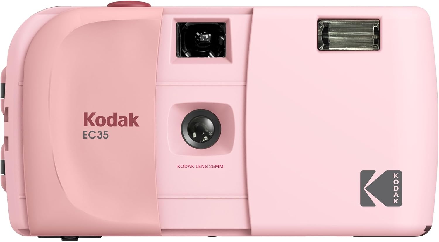 image:imageKODAK EC35 35mm Film Camera 35mm Reusable FocusFree Builtin Flash Slide Cover Beginner Friendly Film amp AA Battery are not Included Single Avocado GreenBlush Pink