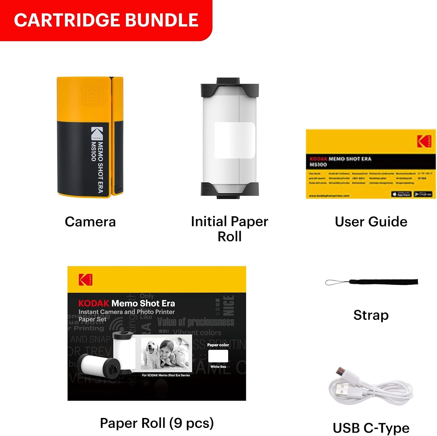 image:imageKODAK Label Maker Machine 12 Refills Bundle Bluetooth YellowWhite