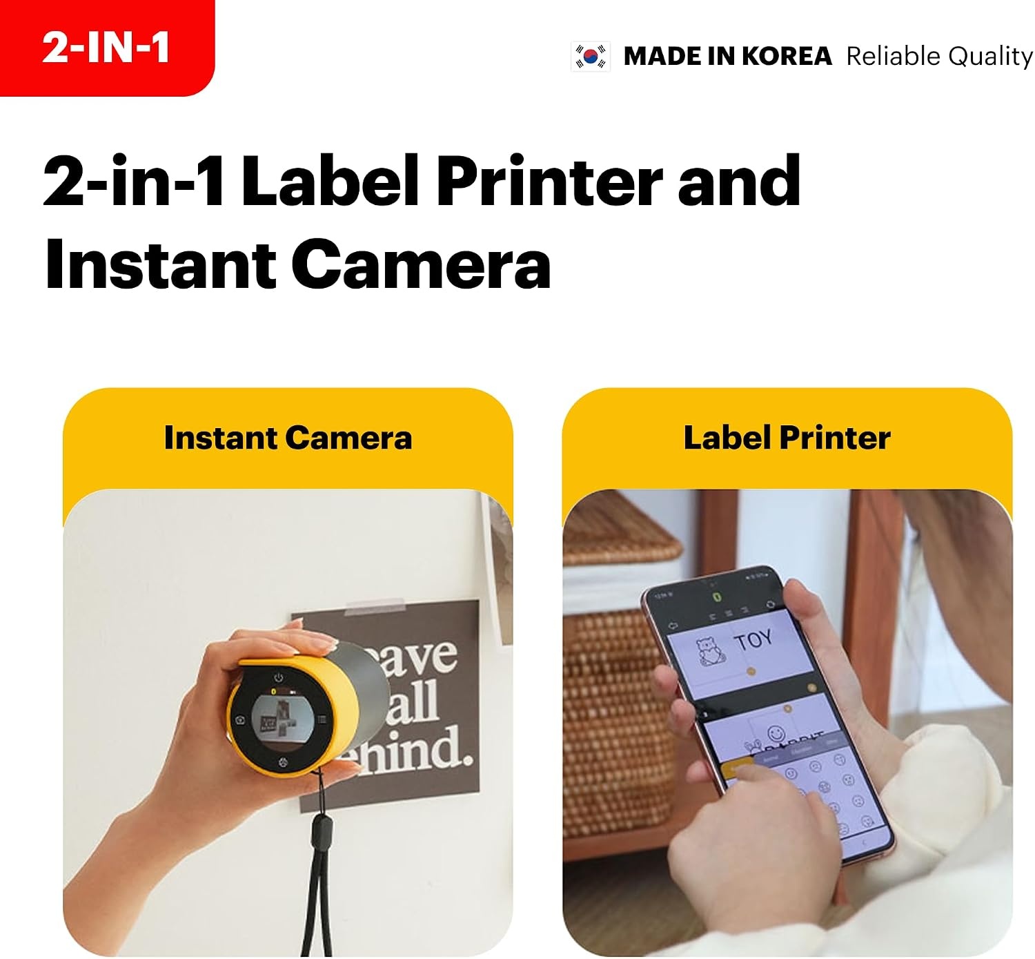 image:imageKODAK Label Maker Machine 12 Refills Bundle Bluetooth YellowYellow