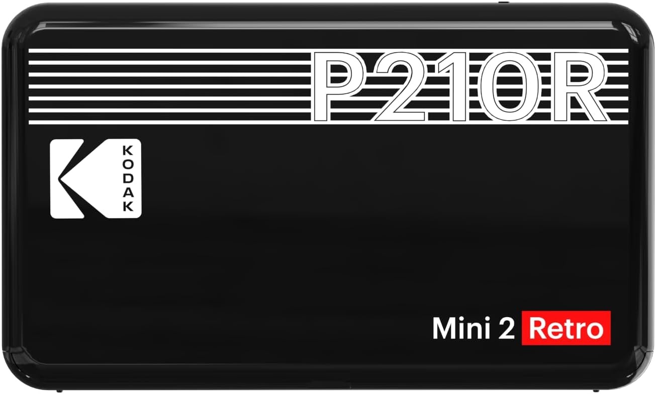image:imageKODAK Mini 2 Retro 2x3 Portable Photo Printer 4PASS 38 Sheets WhiteBlack