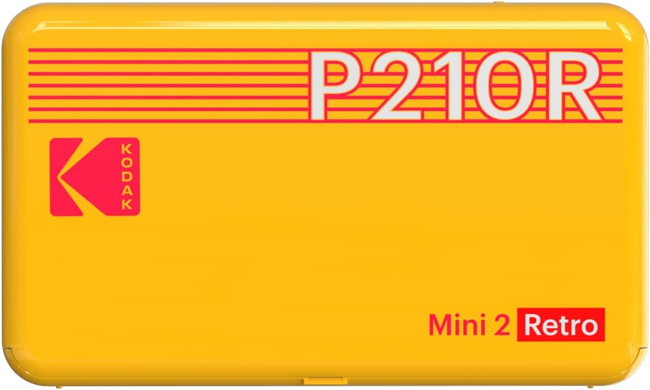 image:imageKODAK Mini 2 Retro 2x3 Portable Photo Printer 4PASS 38 Sheets WhiteYellow