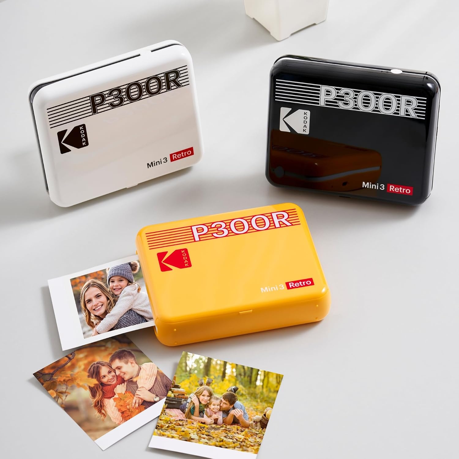 image:imageKODAK Mini 3 Retro 3x3 Portable Photo Printer 4PASS 38 Sheets WhiteWhite