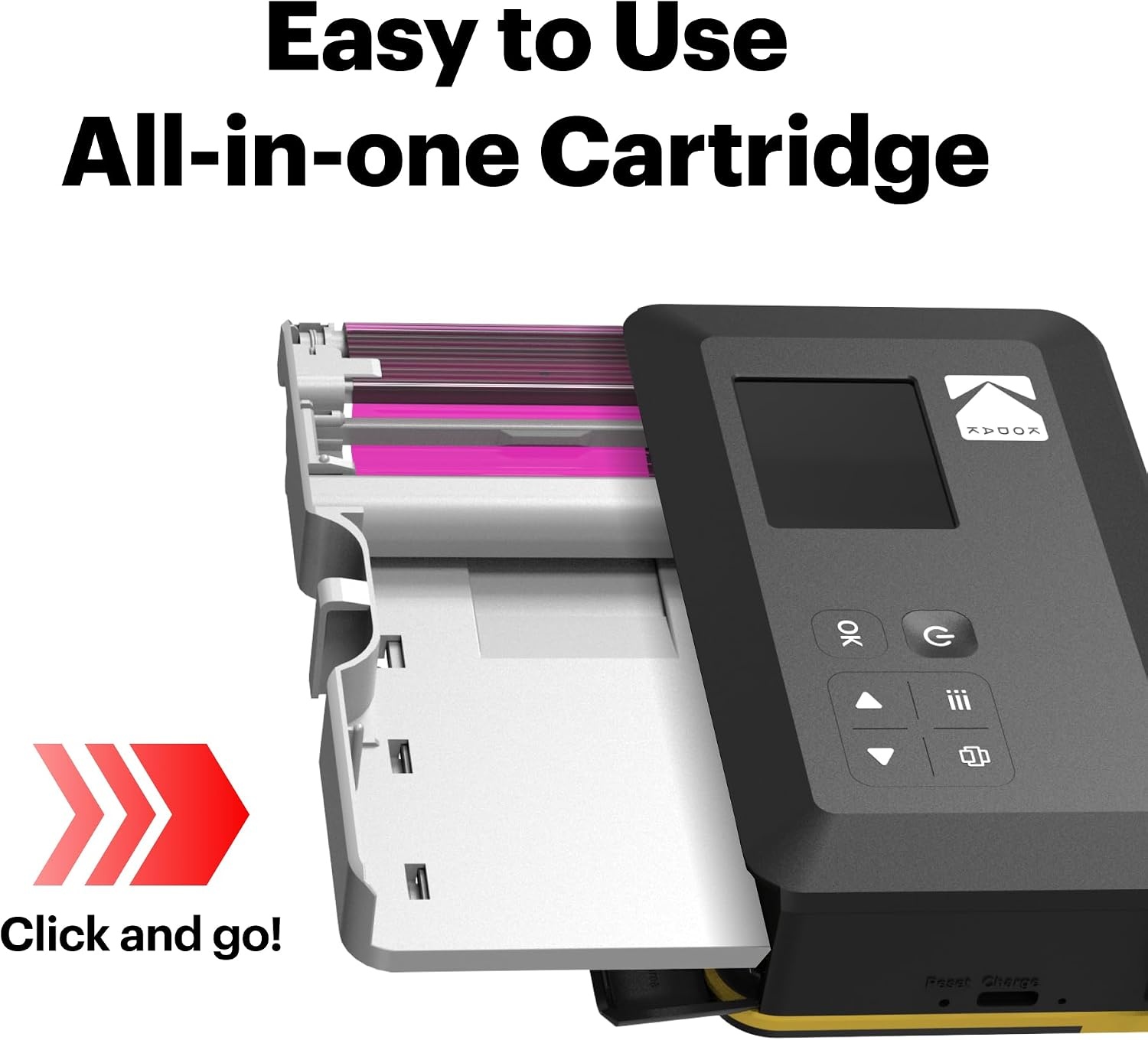 image:imageKODAK Mini Shot 2 Retro 2x3 Instant Camera Photo Printer 38 Sheet YellowYellow