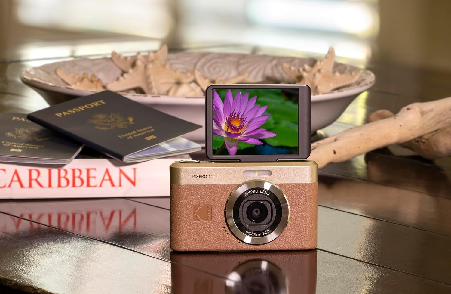 image:imageKODAK PIXPRO C1 13MP Compact Digital Camera 26mm Fixed Lens BlackBrown