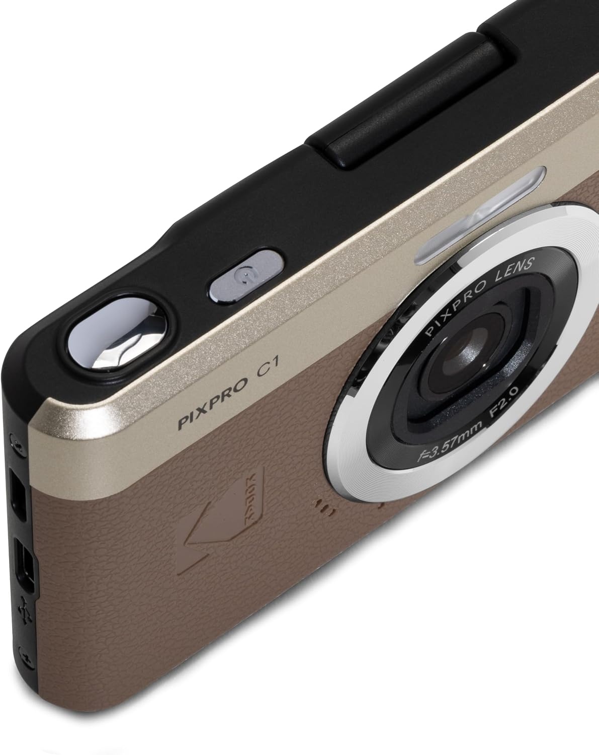 image:imageKODAK PIXPRO C1 13MP Compact Digital Camera 26mm Fixed Lens BlackBrown