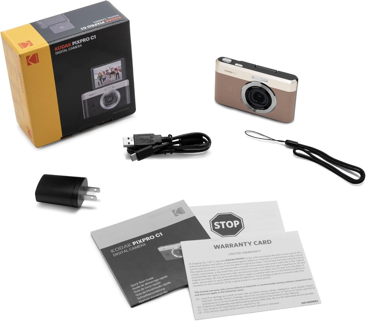 image:imageKODAK PIXPRO C1 13MP Compact Digital Camera 26mm Fixed Lens BlackBrown