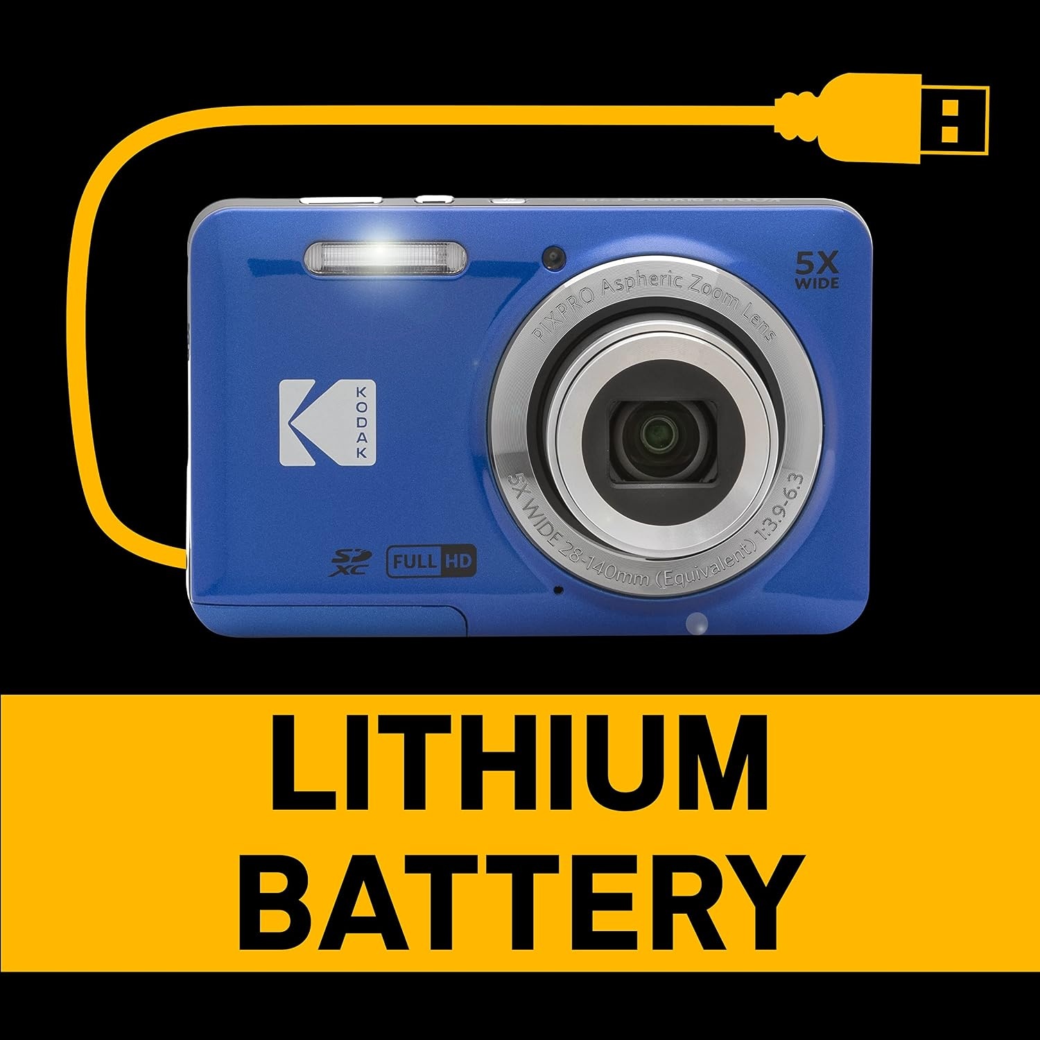 image:imageKODAK PIXPRO FZ55 16MP Compact Digital Camera 5X Optical Zoom BlueBlue