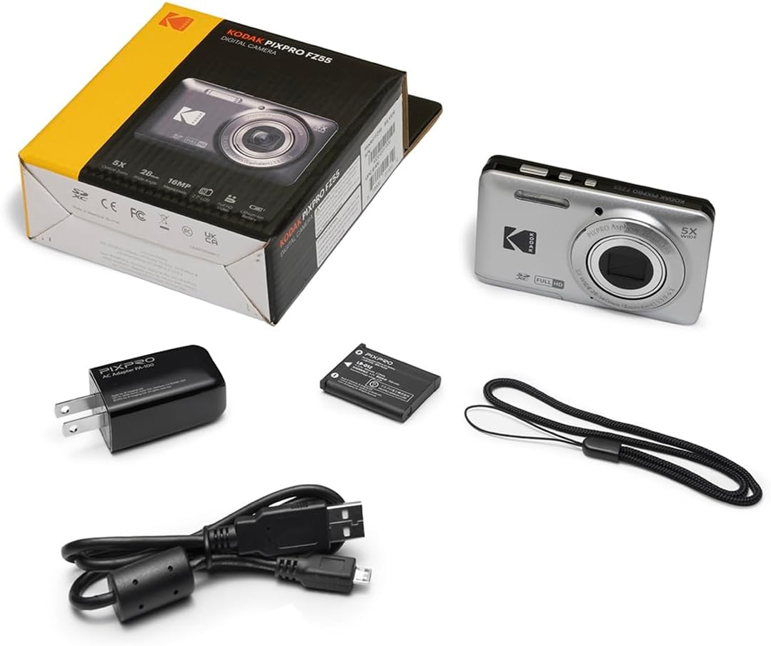 image:imageKODAK PIXPRO FZ55 16MP Compact Digital Camera 5X Optical Zoom BlueGray
