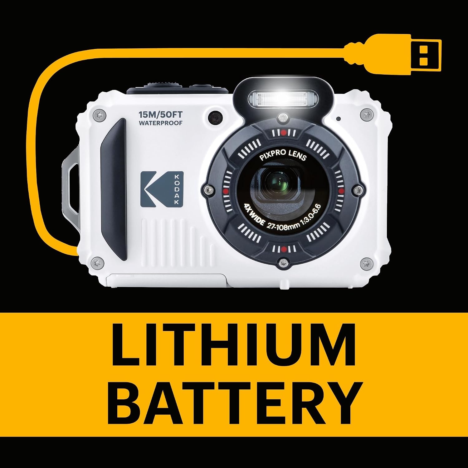 image:imageKODAK PIXPRO WPZ2 16MP Waterproof Digital Camera 15m 4X Zoom BlueCamera