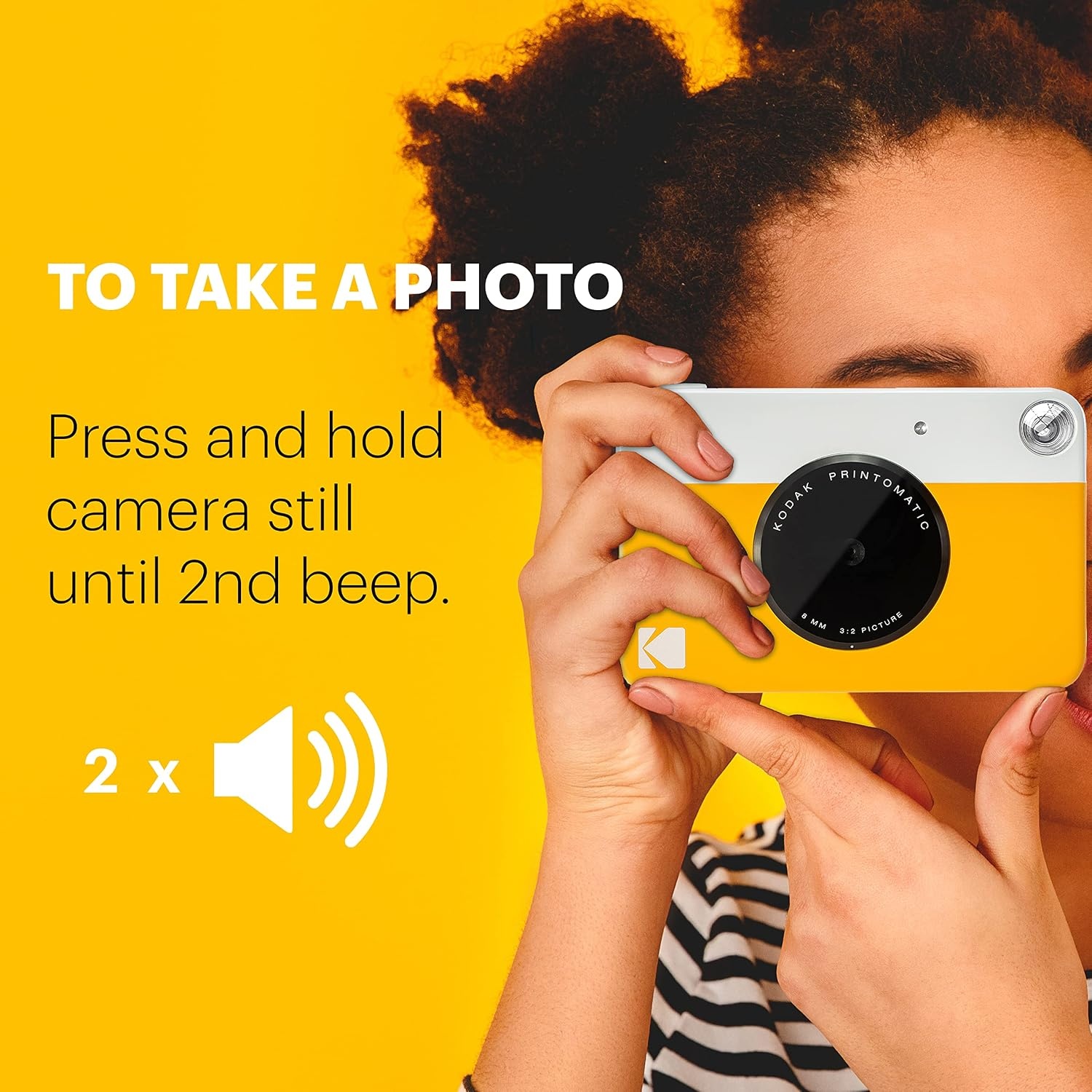 image:imageKODAK Printomatic FullColor Instant Print Digital Camera Zink 2x3 51x75 cm StickyBack Photo Paper 5MP Portable Creative Fun Gift for Birthday Christmas Holiday PinkBlack