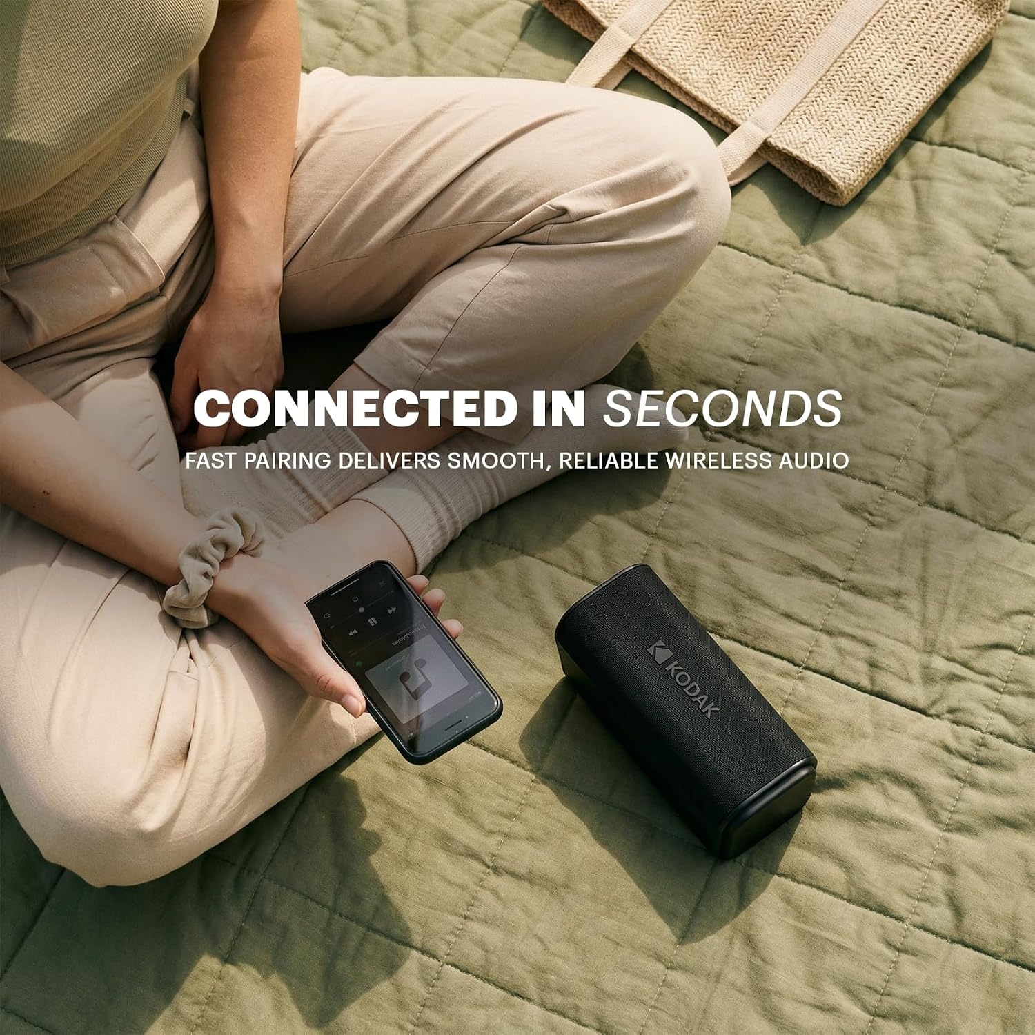 image:imageKODAK SOUNDBRIX Plus 2 in 1 Splittable Magnetic Dual Portable Wireless Bluetooth Speaker Stackable MonotoStereo Sound 8H Playtime IPX4 Splash Resistant Soundbar for Home or Outdoor Midnight BlackMidnight Black