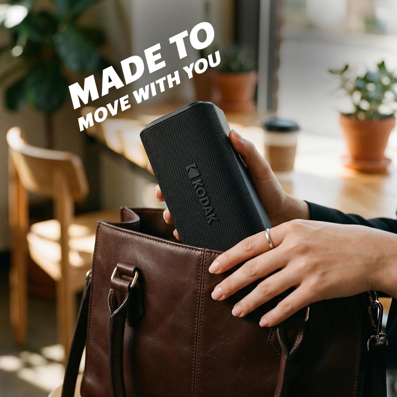 image:imageKODAK SOUNDBRIX Plus 2 in 1 Splittable Magnetic Dual Portable Wireless Bluetooth Speaker Stackable MonotoStereo Sound 8H Playtime IPX4 Splash Resistant Soundbar for Home or Outdoor Midnight BlackMidnight Black