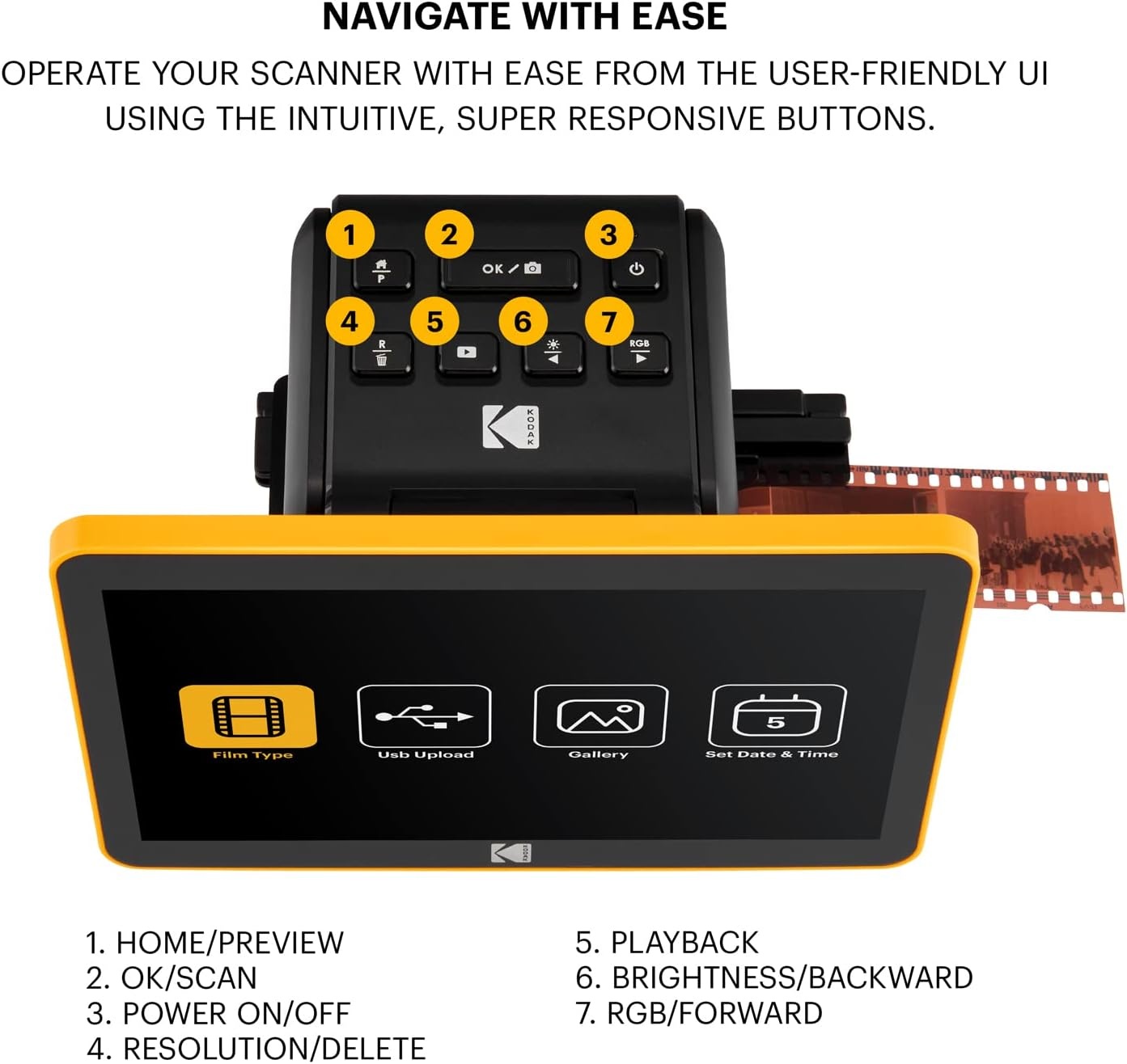 image:imageKODAK Slide N Scan Max Film Scanner Slide Scanner BlackYellow