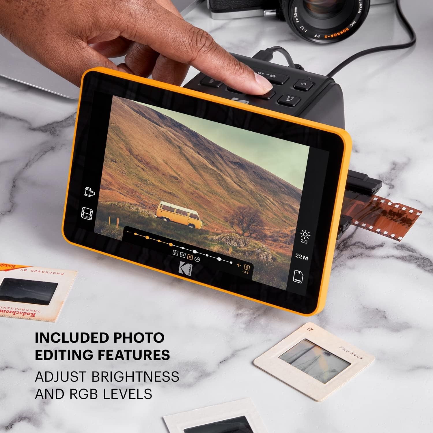 image:imageKODAK Slide N Scan Max Film Scanner Slide Scanner BlackYellow