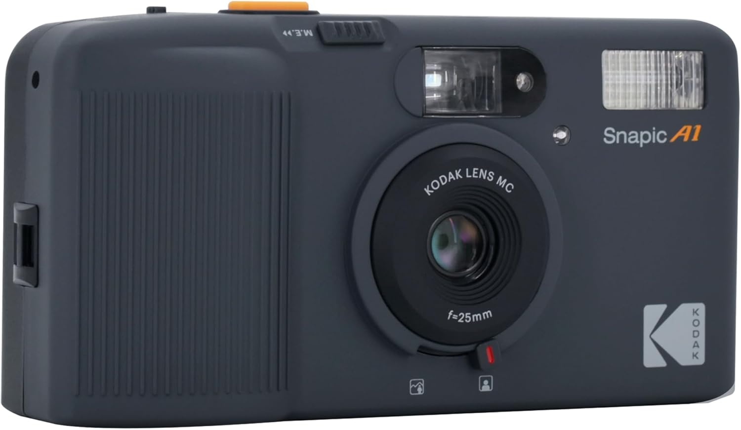 image:imageKODAK Snapic A1 35mm Film Camera 35mm Reusable 2Zone Focus Lightweight Compact Rhino Grey Film amp AAA Battery are not IncludedRhino Grey