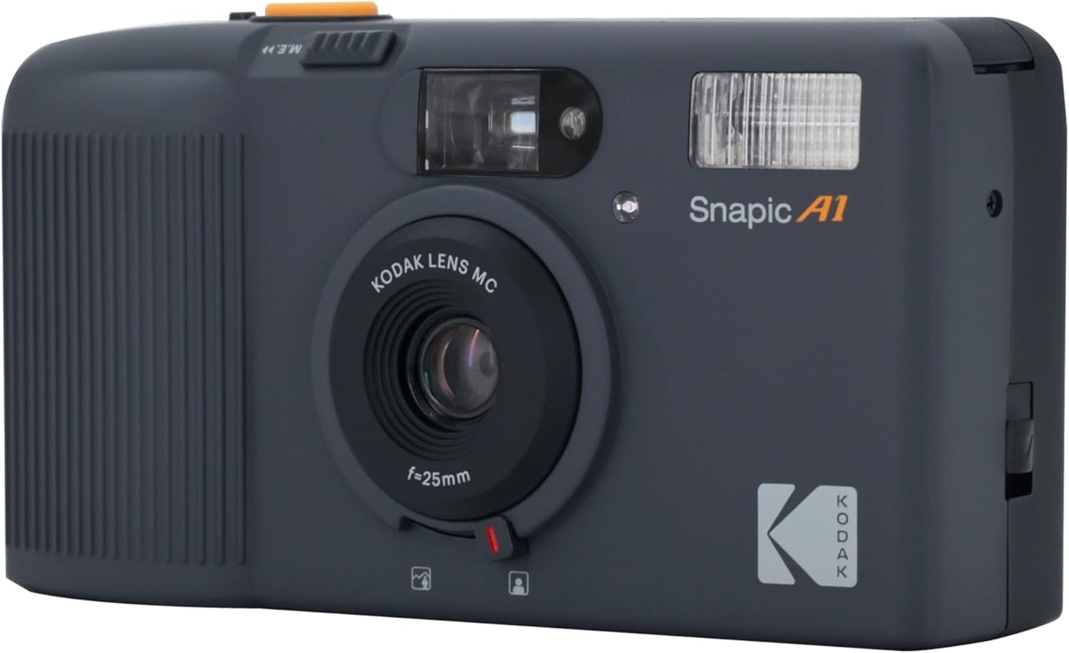 image:imageKODAK Snapic A1 35mm Film Camera 35mm Reusable 2Zone Focus Lightweight Compact Rhino Grey Film amp AAA Battery are not IncludedRhino Grey
