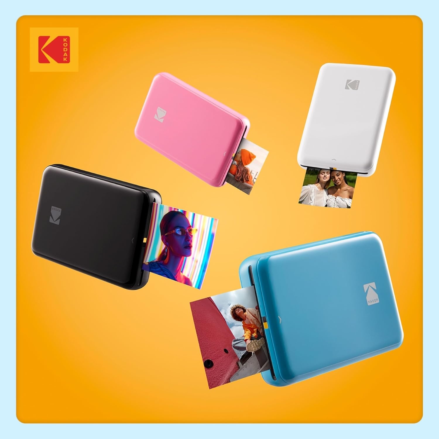 image:imageKODAK Step Instant Photo Printer with BluetoothNFC Zink Technology amp KODAK App for iOS amp Android Blue Go BundleBlue