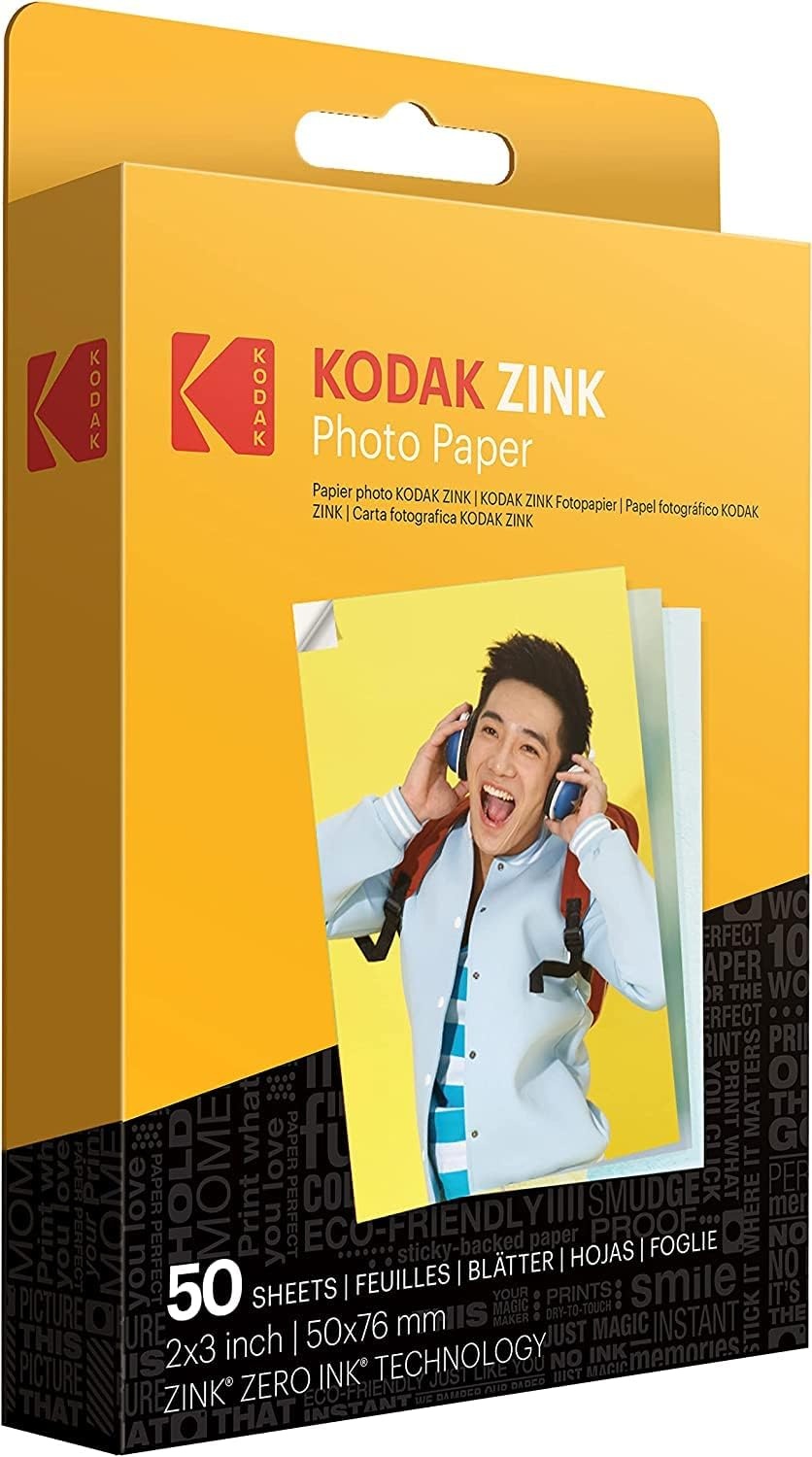 image:imageKODAK Step Slim Instant Mobile Photo Printer Wirelessly Print 2x3 Photos on Zink Paper with iOS amp Android Devices w 2x3 Premium Zink Photo Paper 50 Sheets