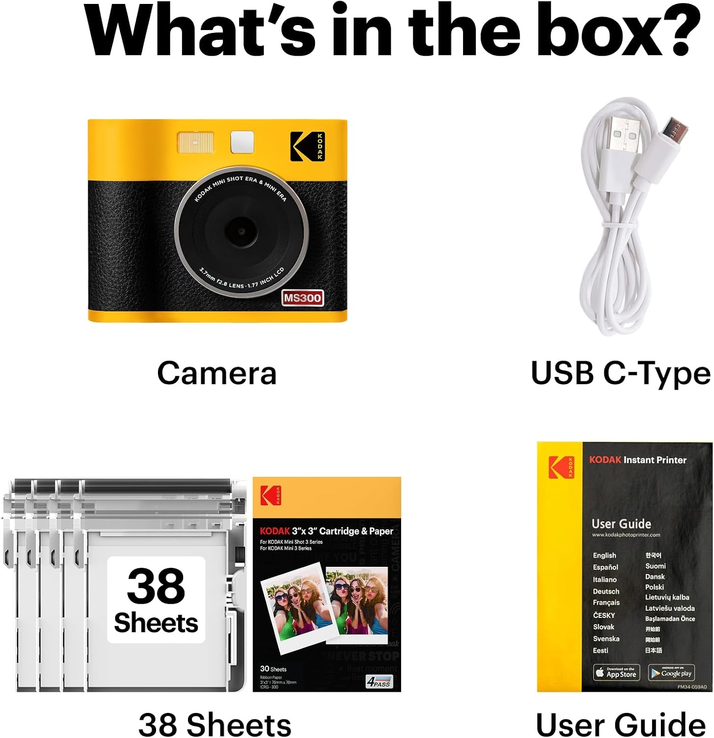 image:imageKodak Cam Mini Shot 3 ERA Black 3x3Black