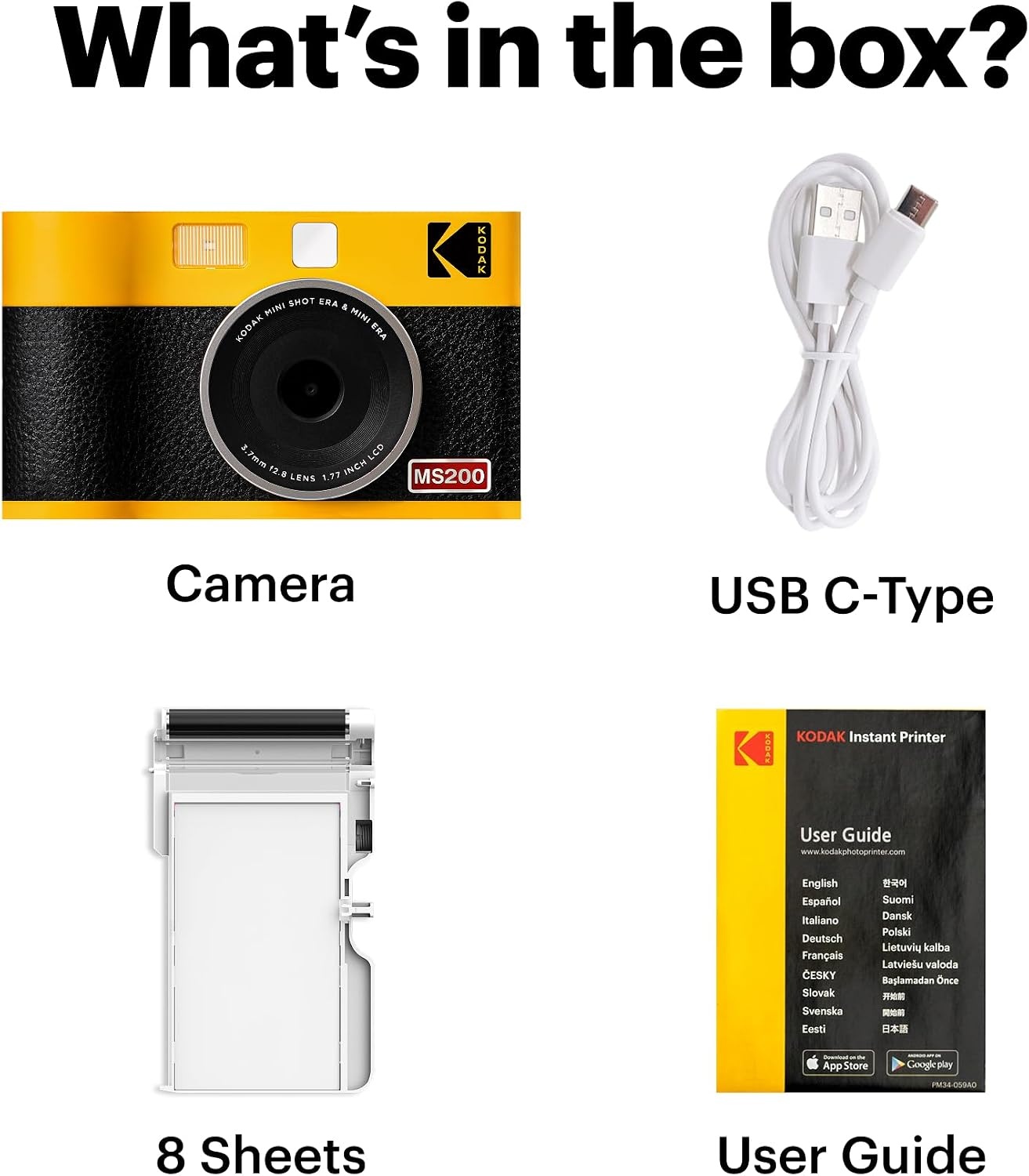 image:imageKodak Cam Mini Shot 3 ERA Black 3x3Yellow