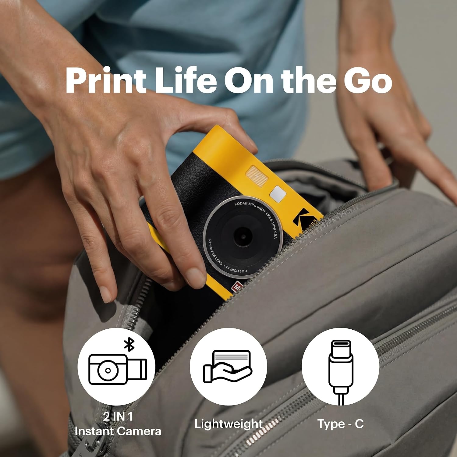 image:imageKodak Cam Mini Shot 3 ERA Black 3x3Yellow