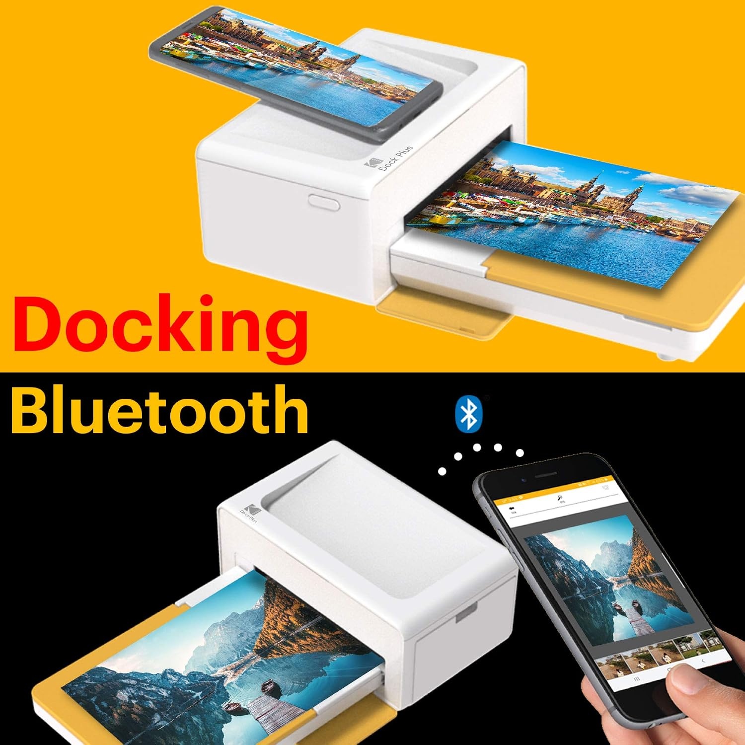 image:imageKodak Dock Plus amp Bluetooth Portable 4x6 Instant Photo Printer40 Bundle