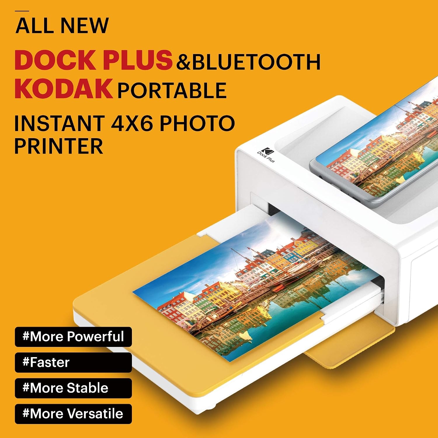 image:imageKodak Dock Plus amp Bluetooth Portable 4x6 Instant Photo Printer40 Bundle