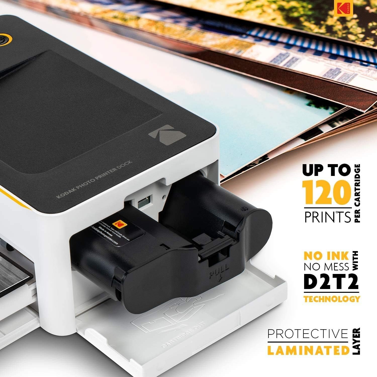 image:imageKodak Dock amp WiFi Portable 4x6 Instant Photo Printer Premium Quality Full Color Prints Compatible wiOS amp Android DevicesPhoto Printer Only