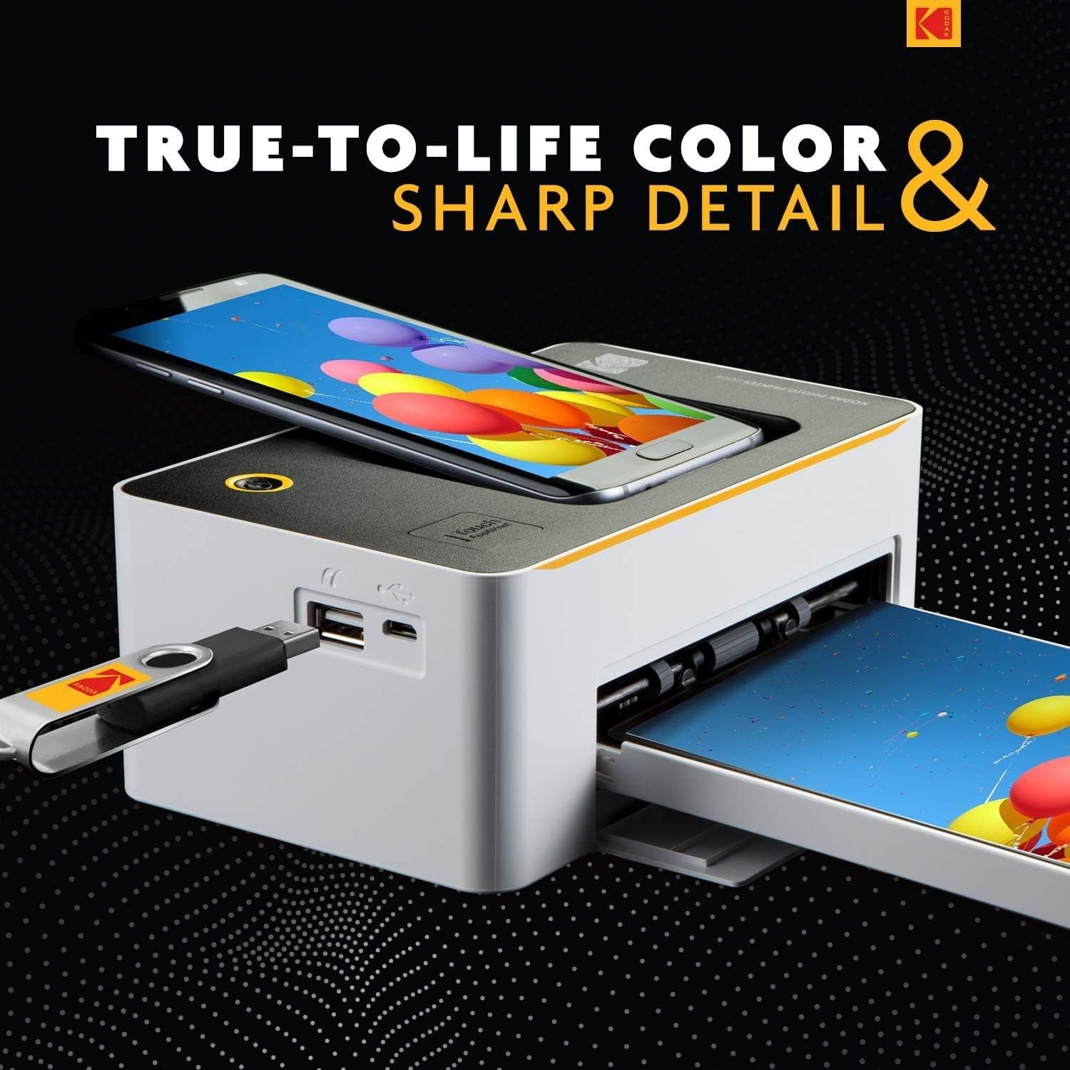 image:imageKodak Dock amp WiFi Portable 4x6 Instant Photo Printer Premium Quality Full Color Prints Compatible wiOS amp Android DevicesPhoto Printer Only