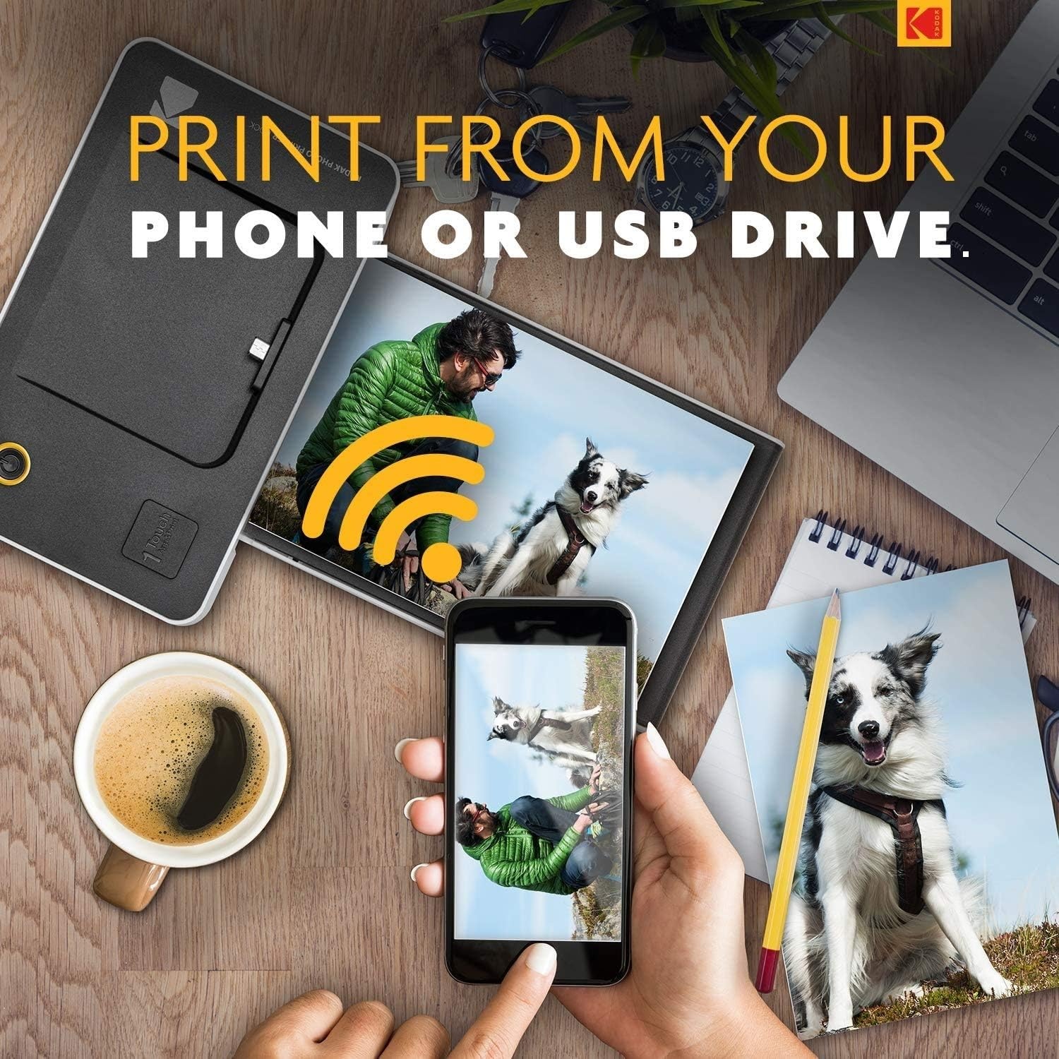 image:imageKodak Dock amp WiFi Portable 4x6 Instant Photo Printer Premium Quality Full Color Prints Compatible wiOS amp Android DevicesPhoto Printer Only