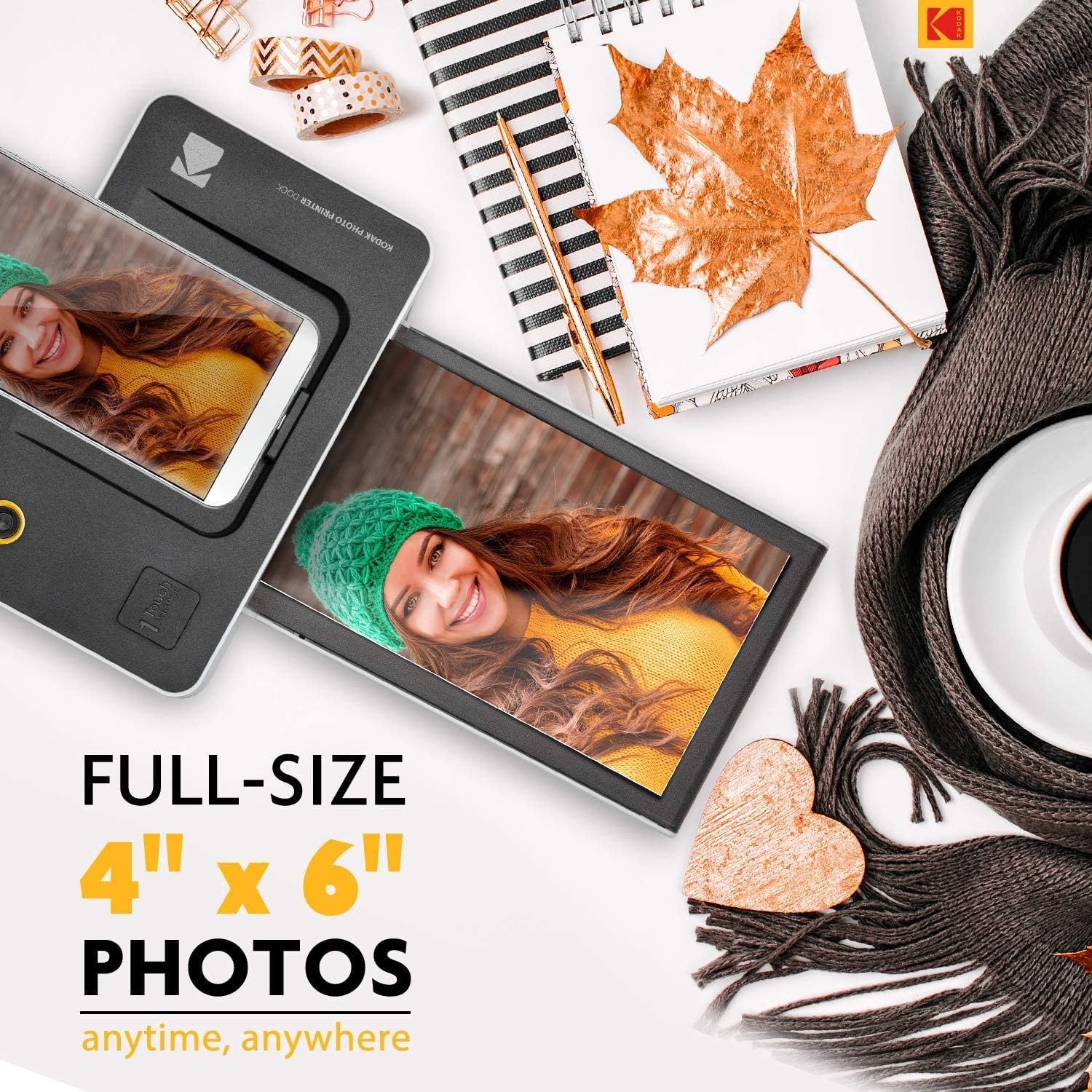 image:imageKodak Dock amp WiFi Portable 4x6 Instant Photo Printer Premium Quality Full Color Prints Compatible wiOS amp Android DevicesPhoto Printer Only