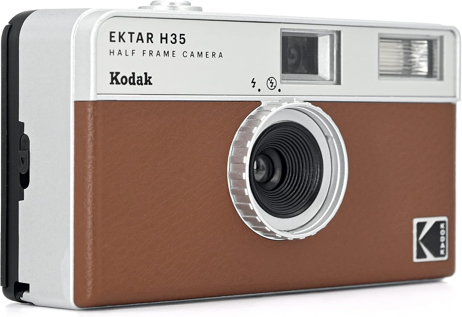 image:imageKodak EKTAR H35 Half Frame Film Camera OffWhite SingleBrown