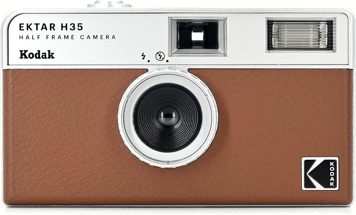 image:imageKodak EKTAR H35 Half Frame Film Camera OffWhite SingleBrown