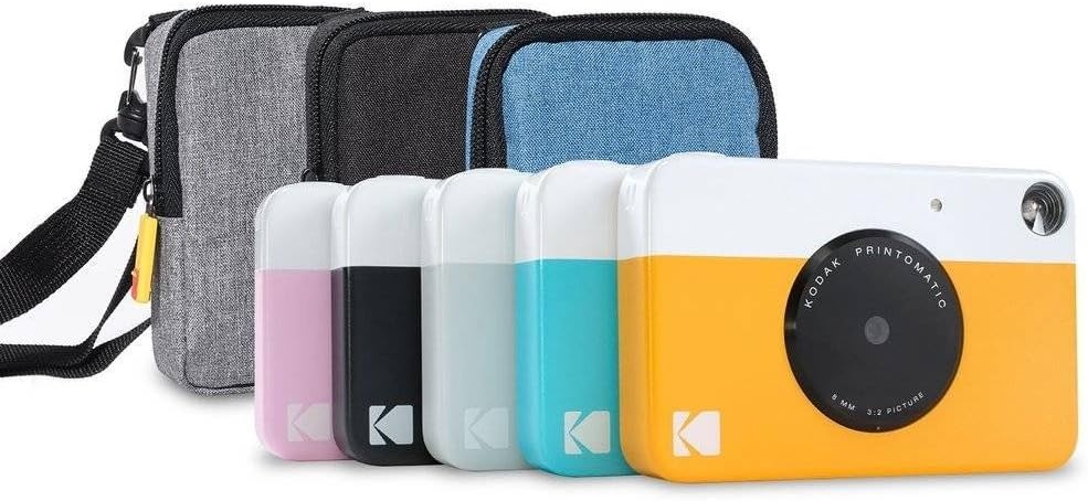 image:imageKodak Printomatic Instant Camera Bundle Blue Zink Paper 20 Sheets Case Photo Album Hanging FramesGreen