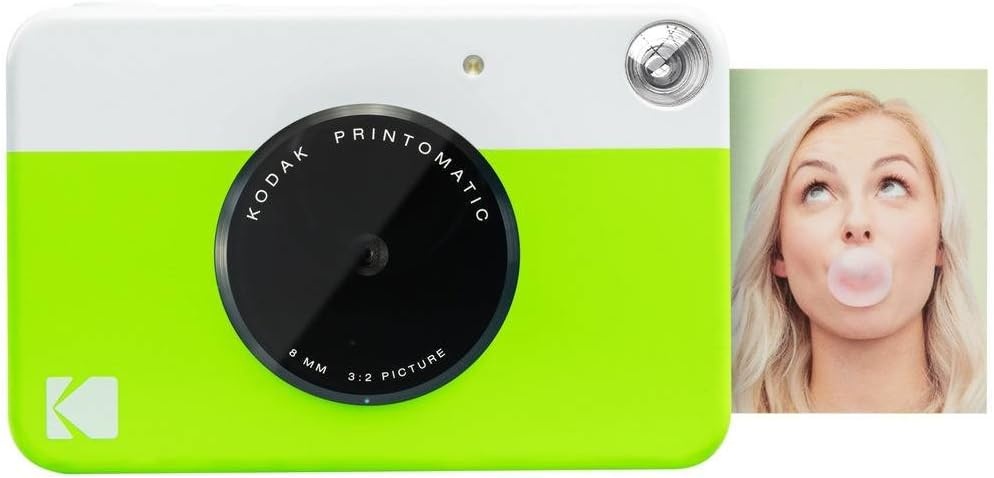 image:imageKodak Printomatic Instant Camera Bundle Blue Zink Paper 20 Sheets Case Photo Album Hanging FramesGreen
