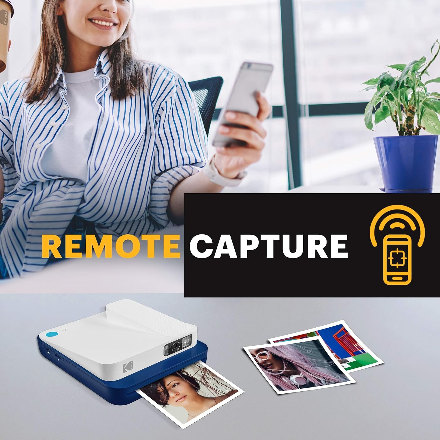image:imageKodak Smile Classic Digital Instant Camera with Bluetooth Green w 10 Pack of 35x425 inch Premium Zink Print Photo PaperGreen