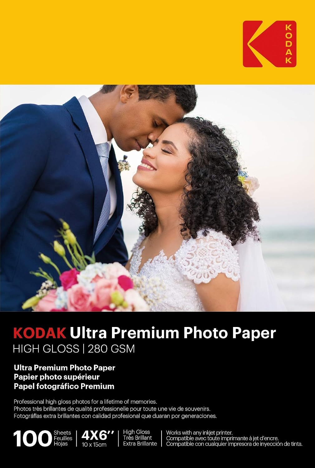 image:imageKodak photo paper 4 x 6 glossy 100 count 66 lb 240 gm 411759891181 THIS PRODUCT IS NOT COMPATIBLE WITH THE KODAK DOCK PRINTER4 x 6 100 Sheets