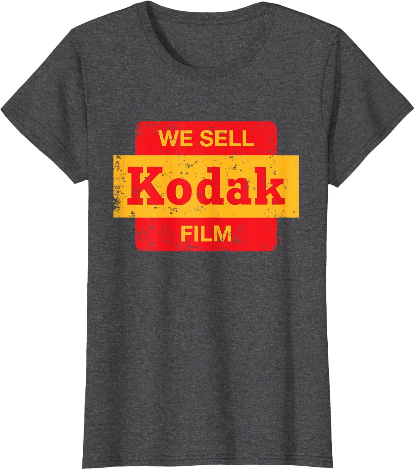 image:imageVintage We Sell Kodak Film Retail Sign Design TShirt SmallDark Heather Grey