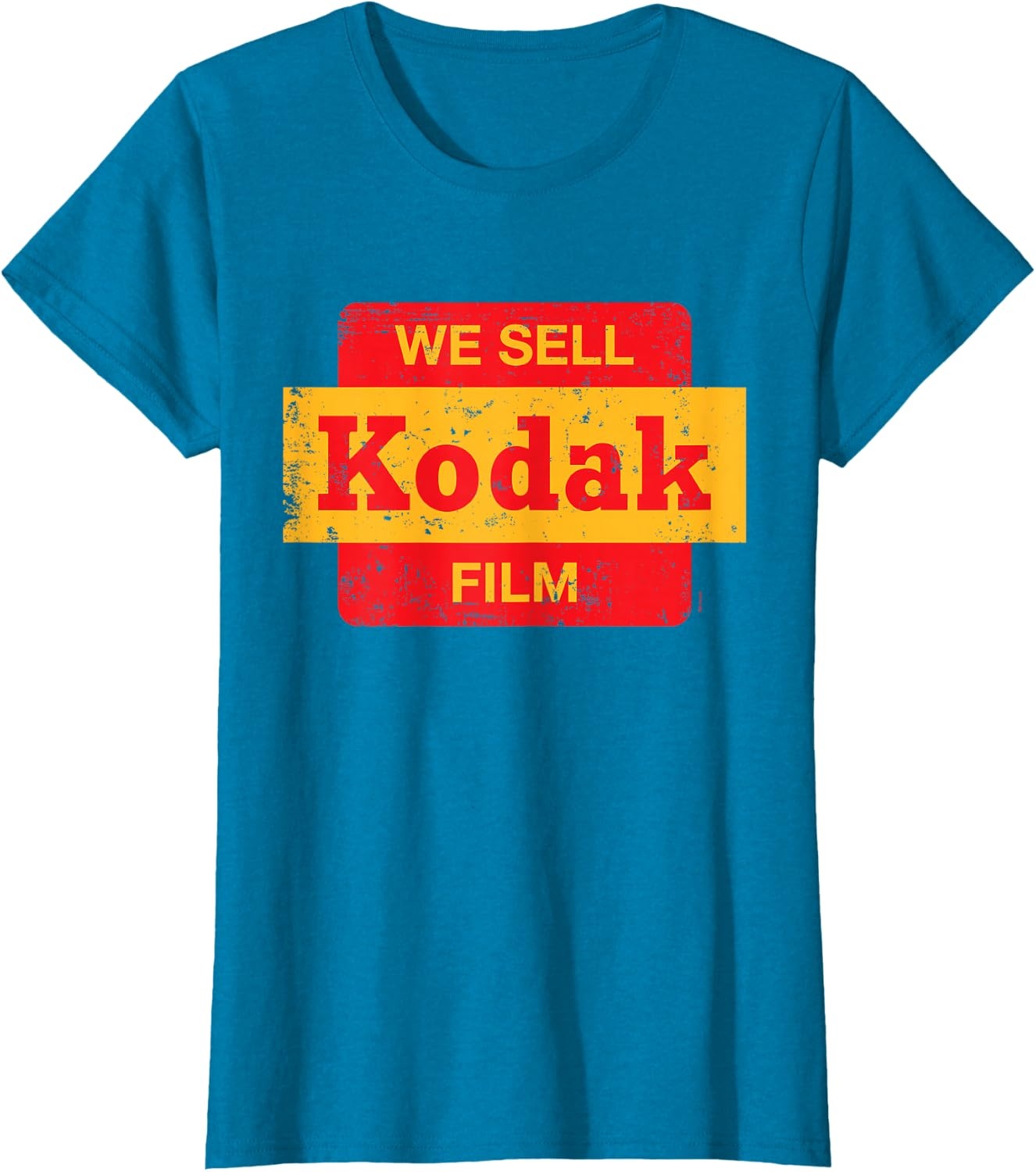 image:imageVintage We Sell Kodak Film Retail Sign Design TShirt SmallSapphire Blue